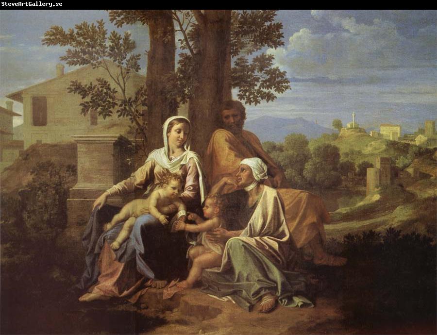 Nicolas Poussin The Sacred Family in a landscape